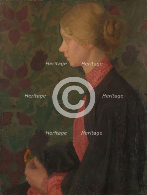 Portrait of the Artist Ragnhild (Lalla) Hvalstad, 1897. Creator: Thorvald Erichsen.