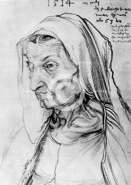'Portrait of the artist's mother', 1514, (1936). Artist: Albrecht Dürer