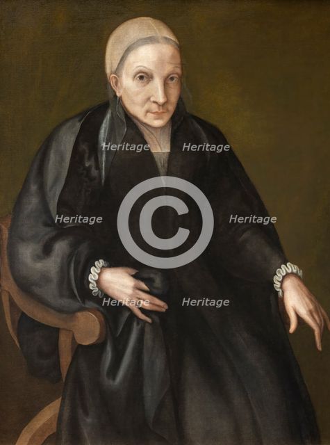 Portrait of the artist’s mother in law, 1571-1578. Creator: Europa Anguissola.