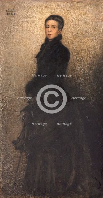 Portrait of the Artist's Mother (Mrs. Dillon), 1880. Creator: Theobald Chartran.