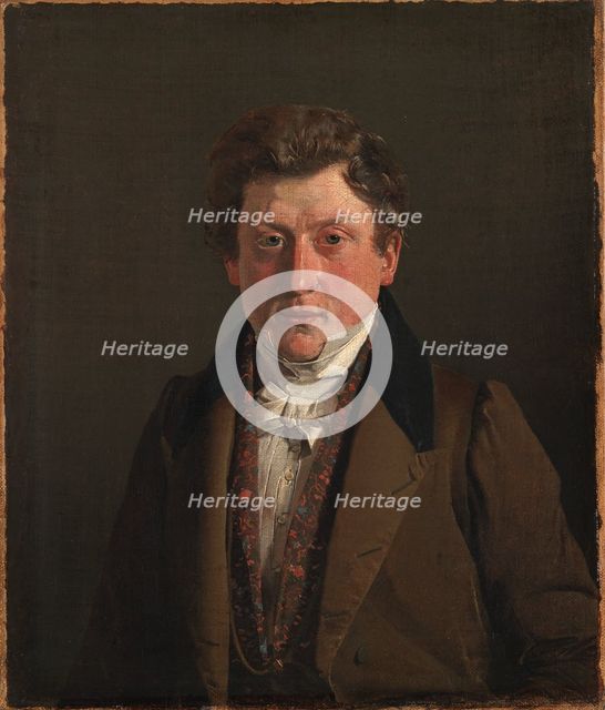 Portrait of the Artist´s Cousin and Brother-in-Law, the Grocer Christian Petersen, 1833. Creator: Christen Købke.