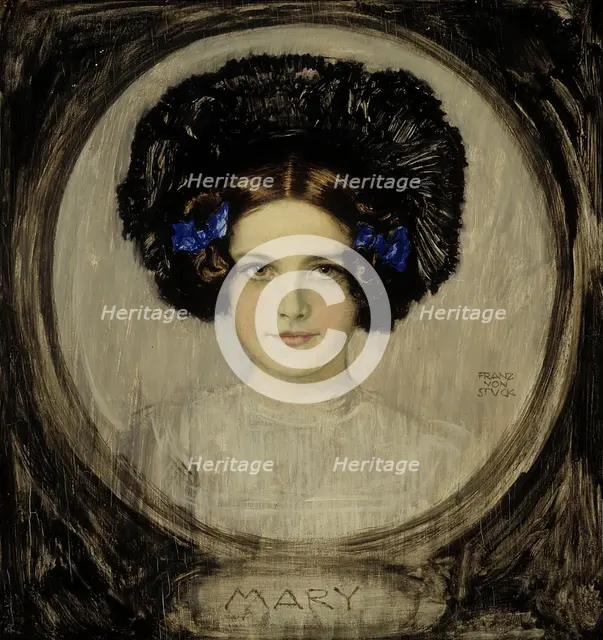 Portrait of the Artist's Daughter Mary, 1906. Creator: Franz von Stuck.