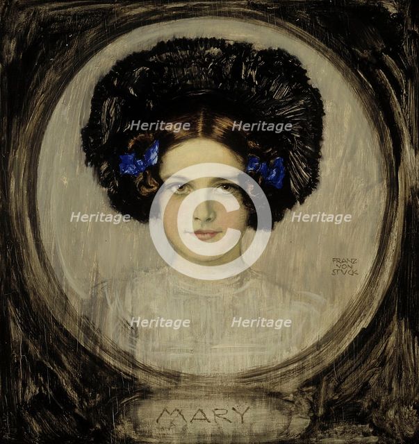 Portrait of the Artist's Daughter Mary, 1906. Creator: Franz von Stuck.