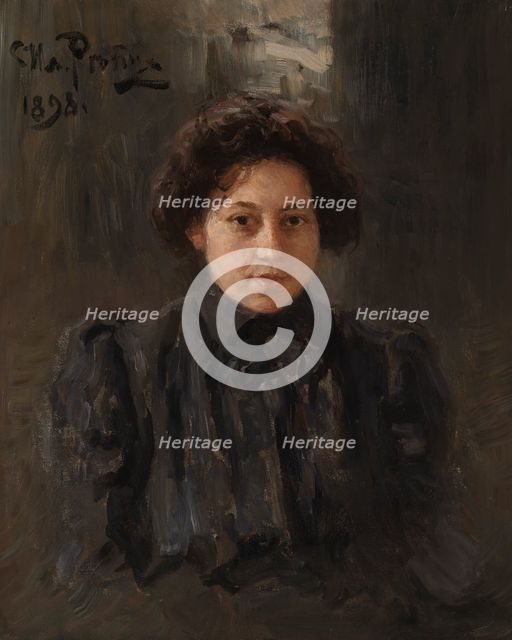 Portrait of the Artist's Daughter, Nadezhda (Nadya) Repina, 1898. Creator: Il'ya Repin.