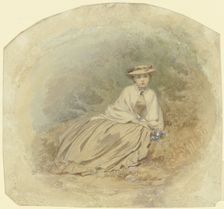 Portrait of the artist's daughter, c1840s. Creator: Jakob Dielmann