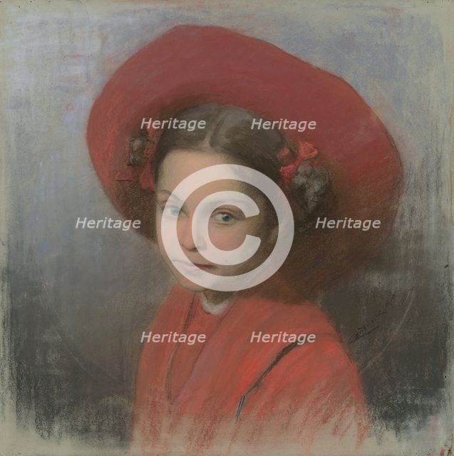 Portrait of the artist's daughter Georgina, 1910. Creator: Ludovit Cordak.