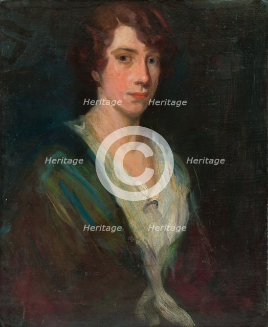 Portrait of the artist's daughter I, 1910-1930. Creator: Ludovit Pitthordt.