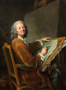 Portrait of the artist's father Hubert Drouais (1699-1767), c18th century. Creator: Francois Hubert Drouais