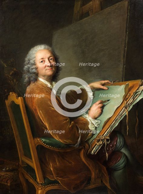 Portrait of the artist's father Hubert Drouais (1699-1767), c18th century. Creator: Francois Hubert Drouais.