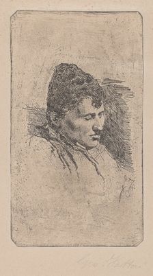 Portrait of the Artist's Second Wife [Ritratto della seconda moglie], 1903. Creator: Giovanni Fattori