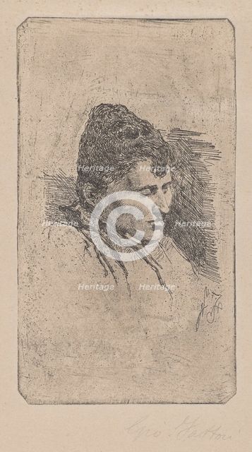 Portrait of the Artist's Second Wife [Ritratto della seconda moglie], 1903. Creator: Giovanni Fattori.