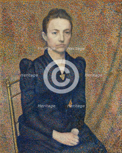Portrait of the Artist's Sister, 1891. Creator: Georges Lemmen.