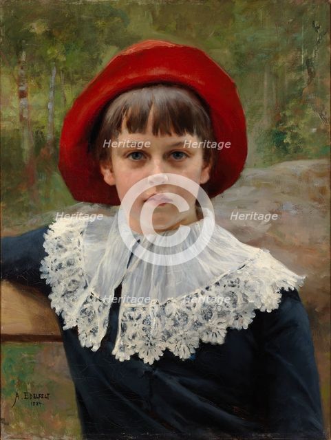 Portrait of the Artist's Sister Berta Edelfelt, 1884. Creator: Albert Edelfelt.