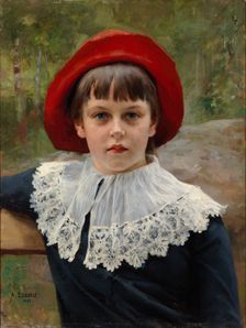Portrait of the Artist's Sister Berta Edelfelt, 1884. Creator: Albert Edelfelt