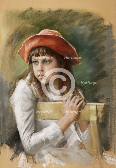 Portrait of the Artist's Sister Berta Edelfelt, 1883. Creator: Albert Edelfelt.
