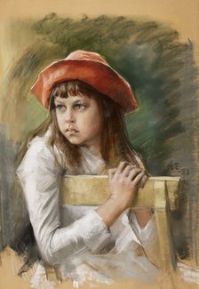 Portrait of the Artist's Sister Berta Edelfelt, 1883. Creator: Albert Edelfelt