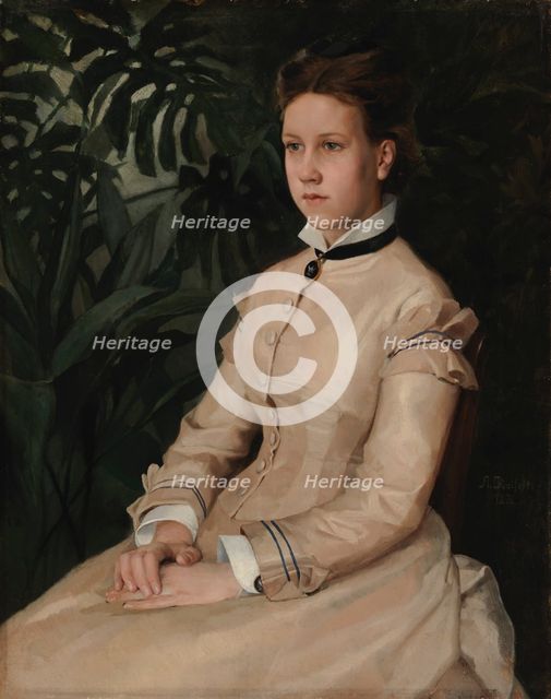 Portrait of the Artist's Sister Ellen Edelfelt, 1876. Creator: Albert Edelfelt.