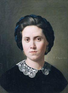 Portrait of the Artist's Wife, 1861. Creator: Carlos María Esquivel