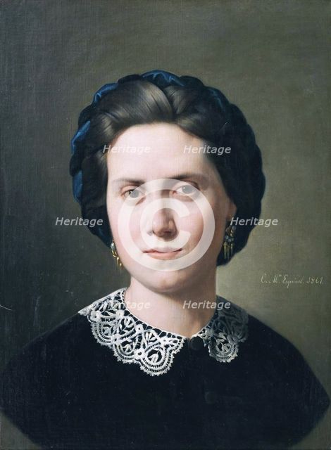 Portrait of the Artist's Wife, 1861. Creator: Carlos María Esquivel.