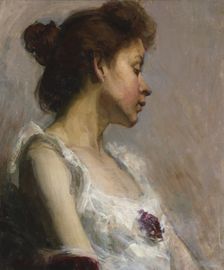 Portrait of the Artist's Wife, (1897?). Creator: Henry Ossawa Tanner