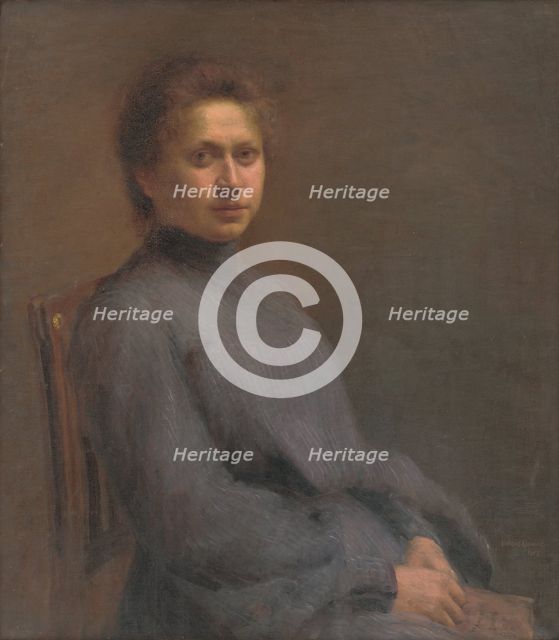 Portrait of the Artist's Wife, 1903. Creator: Elemír Halász-Hradil.