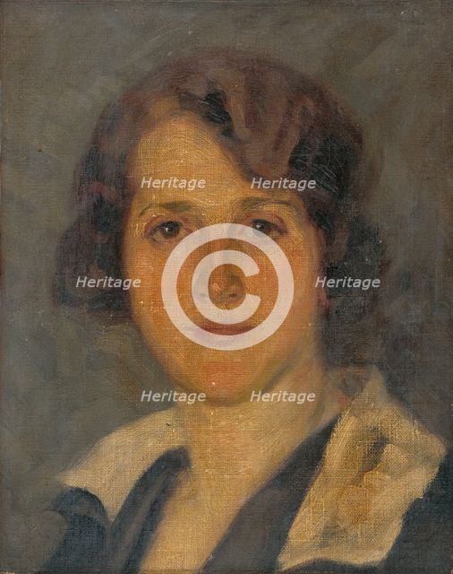 Portrait of the artist's wife, 1935. Creator: Andrej Kovacik.