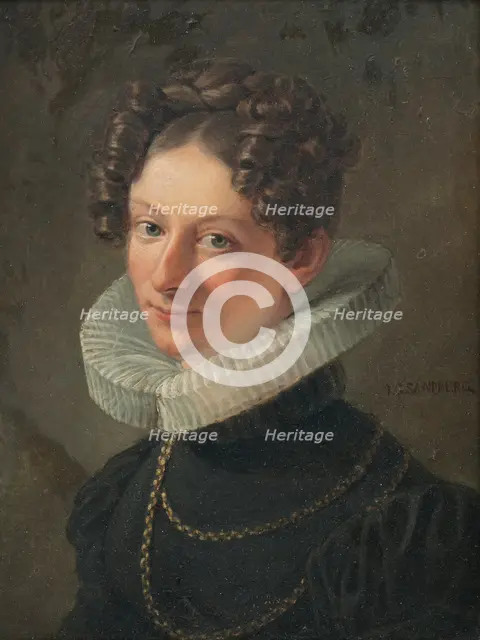 Portrait of the artist's wife Sofia Dorotea Sandberg née Kökeritz, c1820. Creator: Johan Gustaf Sandberg.