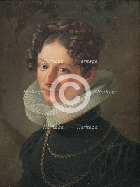 Portrait of the artist's wife Sofia Dorotea Sandberg née Kökeritz, c1820. Creator: Johan Gustaf Sandberg.