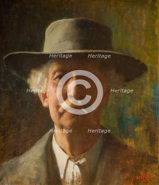 Portrait of the Artist (Self Portrait), 1930. Creator: Edward Samuel Harper.