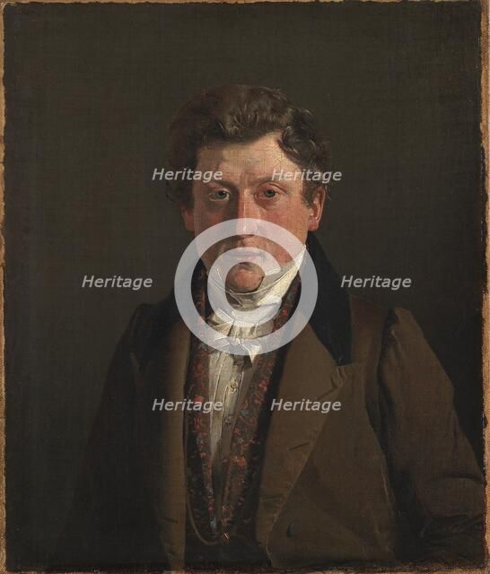 Portrait of the Artist´s Cousin and Brother-in-Law, the Grocer Christian Petersen, 1833. Creator: Christen Købke.