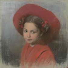 Portrait of the artist's daughter Georgina, 1910. Creator: Ludovit Cordak