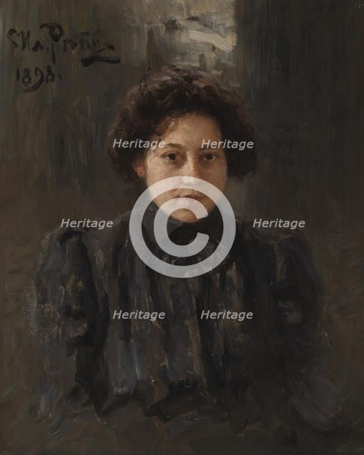 Portrait of the Artist's Daughter, Nadezhda (Nadya) Repina, 1898. Creator: Il'ya Repin.