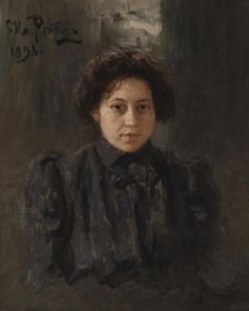 Portrait of the Artist's Daughter, Nadezhda (Nadya) Repina, 1898. Creator: Il'ya Repin