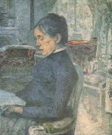 Portrait of the Artist's Mother Reading 1881, (1952). Creator: Henri de Toulouse-Lautrec