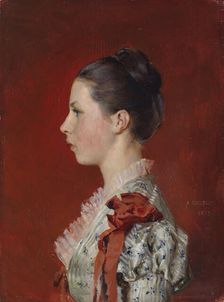 Portrait of the Artist's Sister Annie Edelfelt, 1883. Creator: Albert Edelfelt