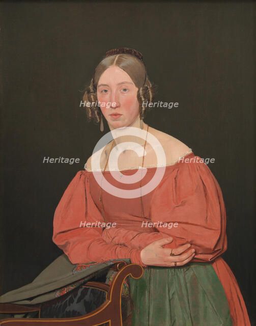Portrait of the Artist´s Sister, Cecilie Margrethe Petersen, née Kobke, 1835. Creator: Christen Købke.