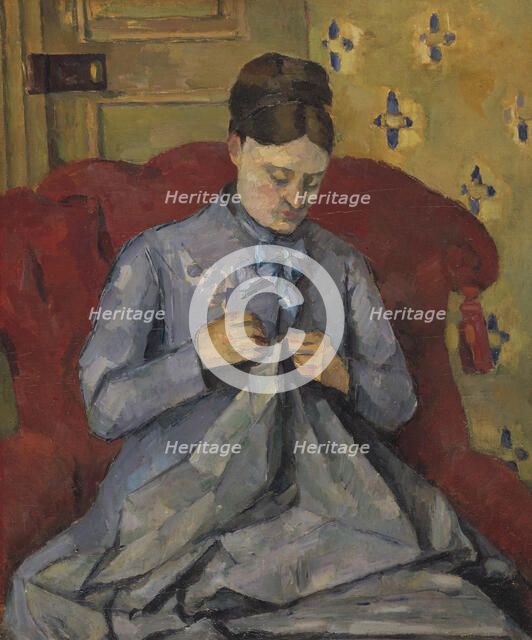 Portrait of the Artist's Wife, 1877. Creator: Paul Cezanne.