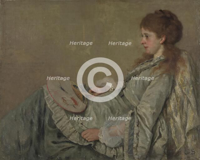 Portrait of the Artist's Wife, 1872-1873. Artist: Scholderer, Franz Otto (1834-1902)