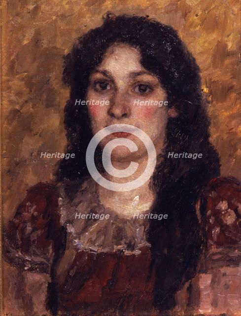 Portrait of the artist's wife, 1888. Artist: Surikov, Vasili Ivanovich (1848-1916)