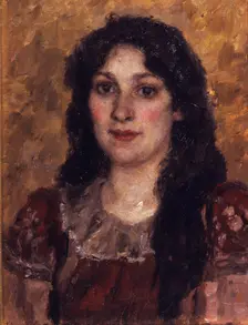 Portrait of the artist's wife, 1888. Artist: Surikov, Vasili Ivanovich (1848-1916)