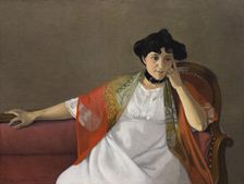 Portrait of the artist's wife, Gabrielle Vallotton, 1905. Creator: Vallotton, Felix Edouard (1865-1925)