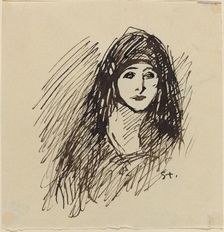 Portrait of the Artist's Wife, late 19th-early 20th century. Creator: Theophile Alexandre Steinlen
