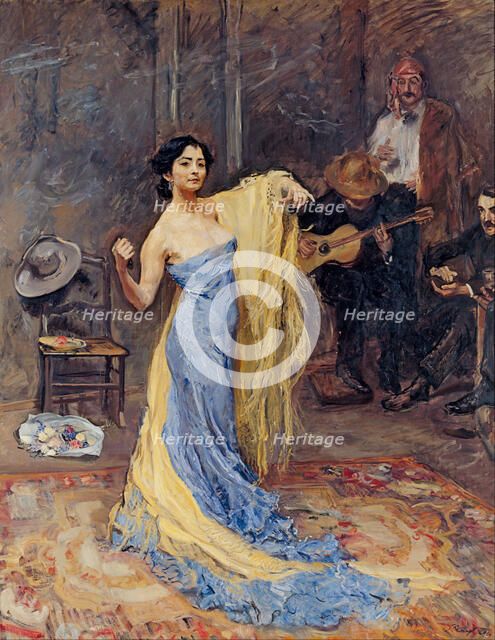 Portrait of the ballerina Anna Pavlova (1881-1931), 1904. Artist: Slevogt, Max (1868-1932)