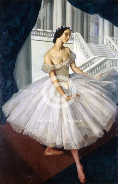 Portrait of the ballerina Anna Pavlova (1881-1931), 1924. Artist: Yakovlev, Alexander Yevgenyevich (1887-1938)