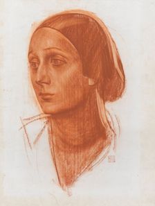 Portrait of the ballerina Anna Pavlova (1881-1931), c. 1924. Artist: Yakovlev, Alexander Yevgenyevich (1887-1938)