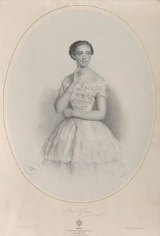Portrait of the ballerina Marie Taglioni (1804-1884), 1853. Creator: Kriehuber, Josef (1800-1876)