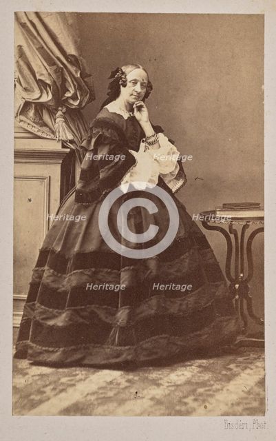 Portrait of the ballerina Marie Taglioni (1804-1884), 1862. Creator: Disdéri, André Adolphe-Eugène (1819-1889).