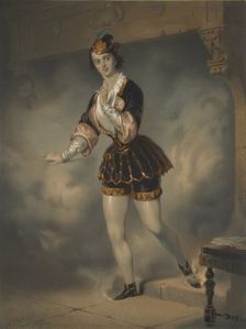 Portrait of the ballerina Marie Taglioni (1804-1884) as Satanella, 1853