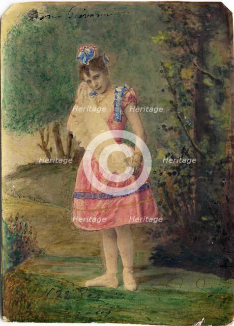 Portrait of the ballerina Pierina Legnani, Early 1890s. Creator: Anonymous.