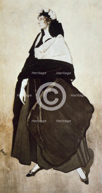 Portrait of the ballet dancer and patron Ida Rubinstein, 1921. Artist: Leon Bakst